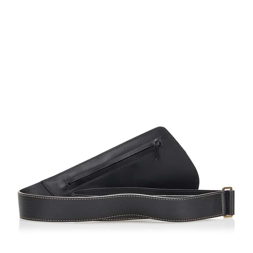 Dior Leather Saddle Belt Black Leather Good condition - Inside View