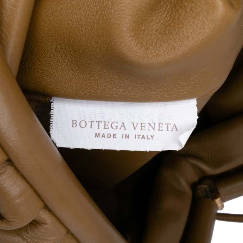 Bottega Veneta Lambskin The Mini Pouch Crossbody Brown Leather Good condition - Box View