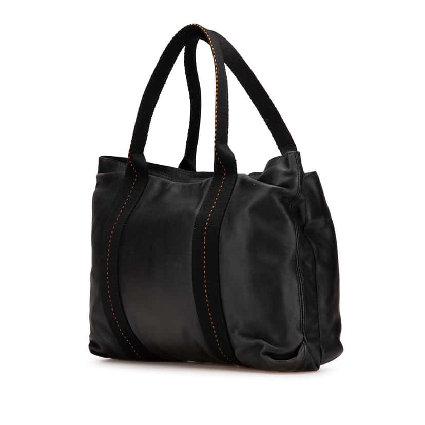 Hermès Caravan Horizontal MM Black Leather Good condition - Back View