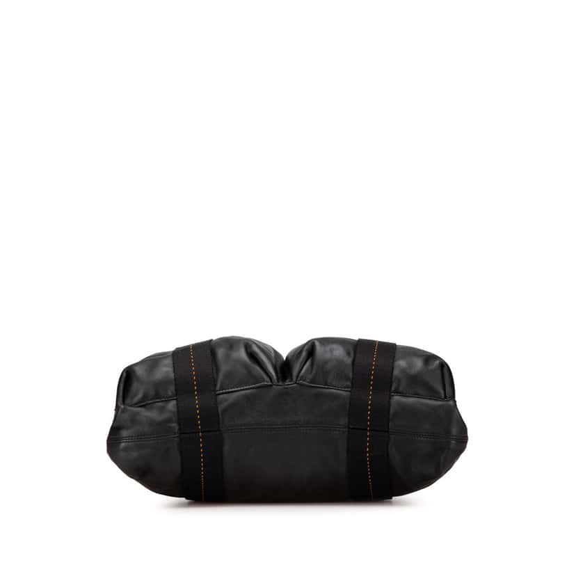 Hermès Caravan Horizontal MM Black Leather Good condition - Inside View