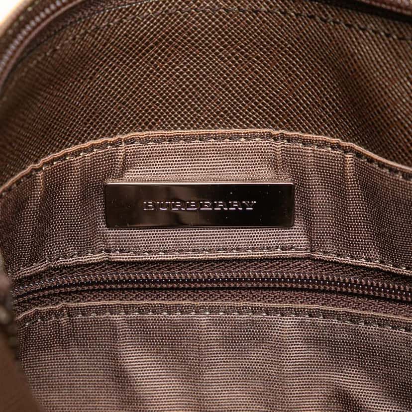 Burberry House Check Coated Canvas Bucket Tote Brown Canvas Good condition - Box View