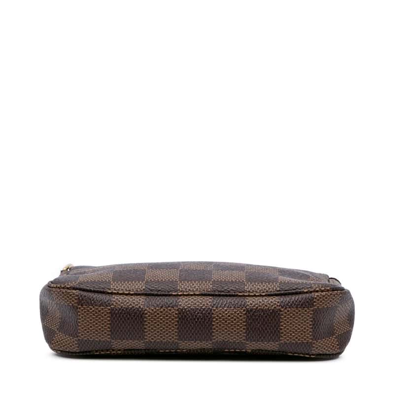 Louis Vuitton Damier Ebene Mini Pochette Accessoires Brown Canvas Good condition - Inside View