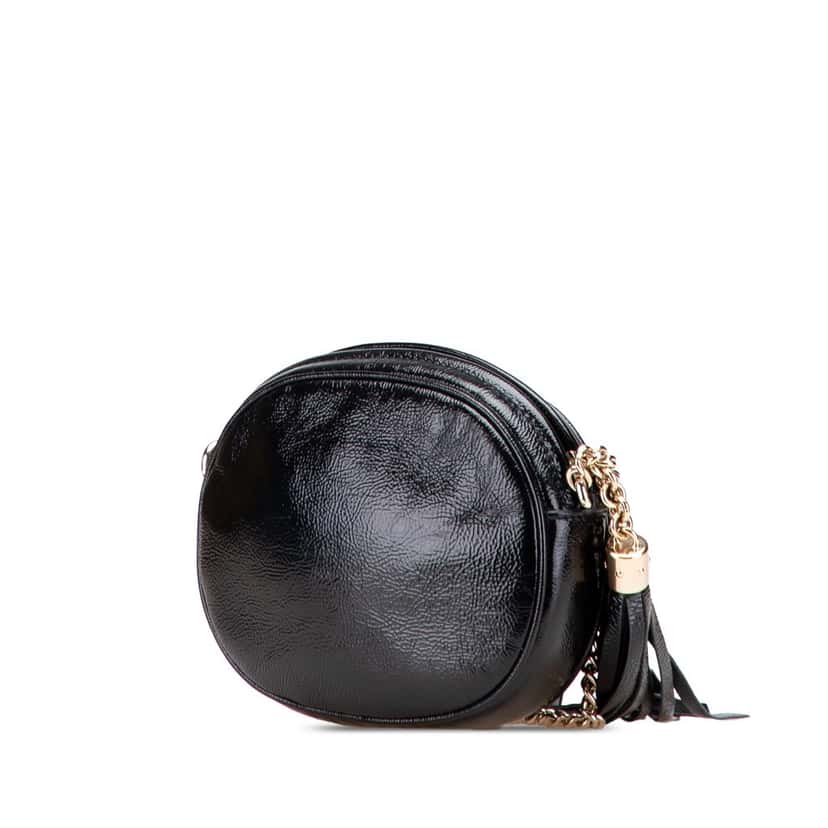 Gucci Mini Patent Soho Chain Bag Black Leather Good condition - Back View