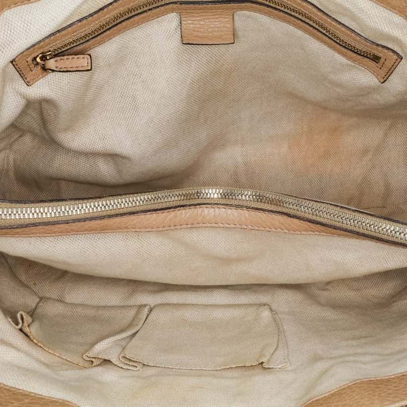 Gucci Medium Leather Soho Working Tote Brown Leather Good condition - Model View