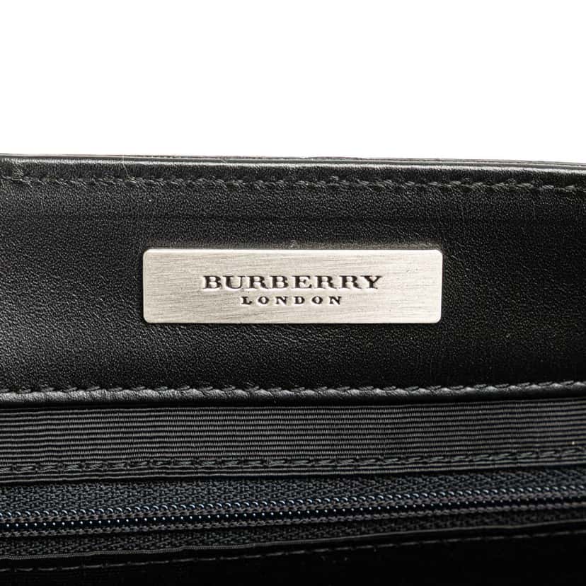 Burberry Calfskin and Suede Tote Black Leather Good condition - Box View
