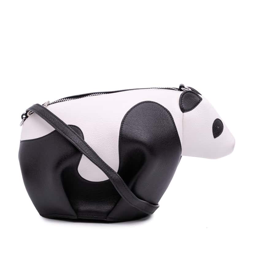 Loewe Leather Panda Bear Crossbody Black Leather Good condition - Front View