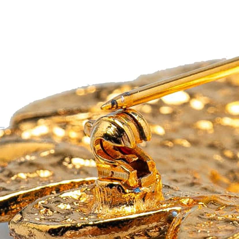 Chanel Gold Plated Lion Pin Brooch Gold Metal Good condition - Model View