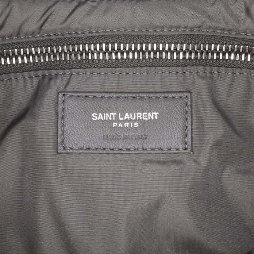 Saint Laurent Nylon Le 5 A 7 Shoulder Bag Grey Good condition - Box View