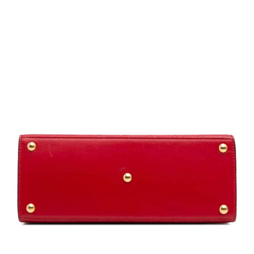 Gucci Small Guccissima Padlock Satchel Red Leather Good condition - Inside View