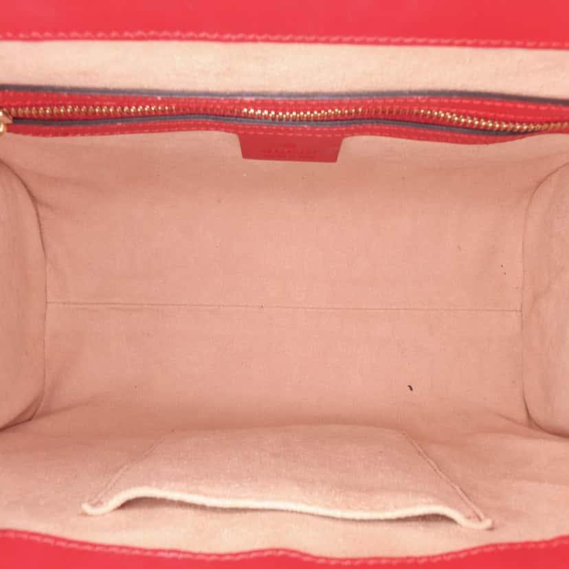Gucci Small Guccissima Padlock Satchel Red Leather Good condition - Model View