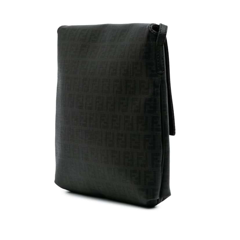 Fendi Zucchino Spalmati Crossbody Black Canvas Very good condition - Back View