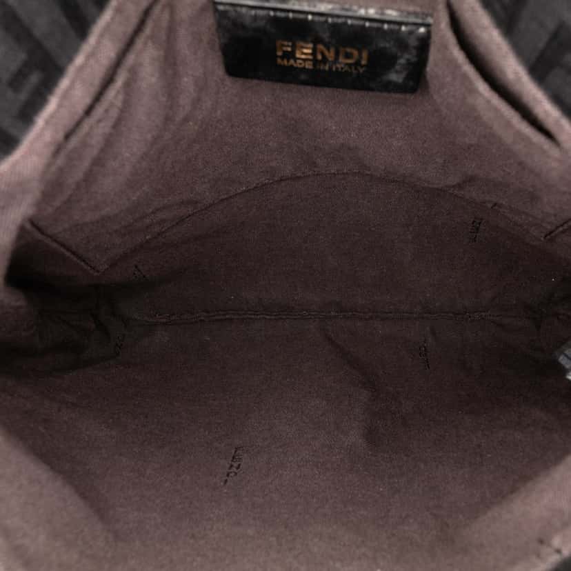 Fendi Zucchino Spalmati Crossbody Black Canvas Very good condition - Model View