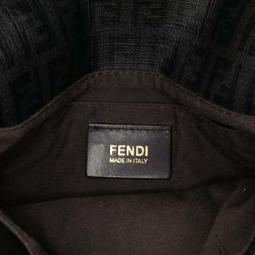 Fendi Zucchino Spalmati Crossbody Black Canvas Very good condition - Box View