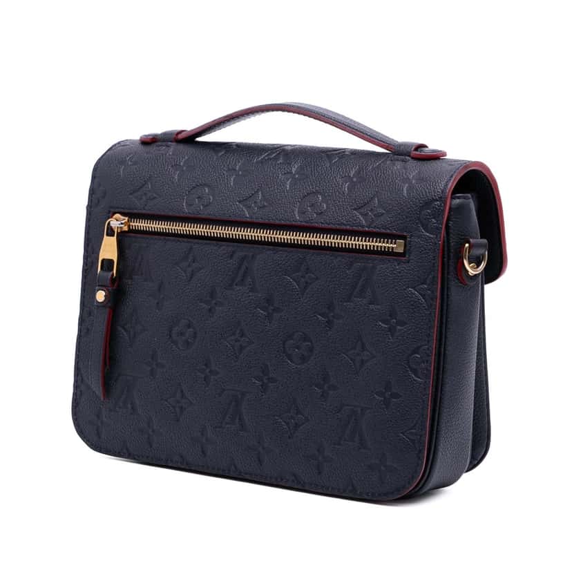 Louis Vuitton Monogram Empreinte Pochette Metis Blue Leather Good condition - Back View
