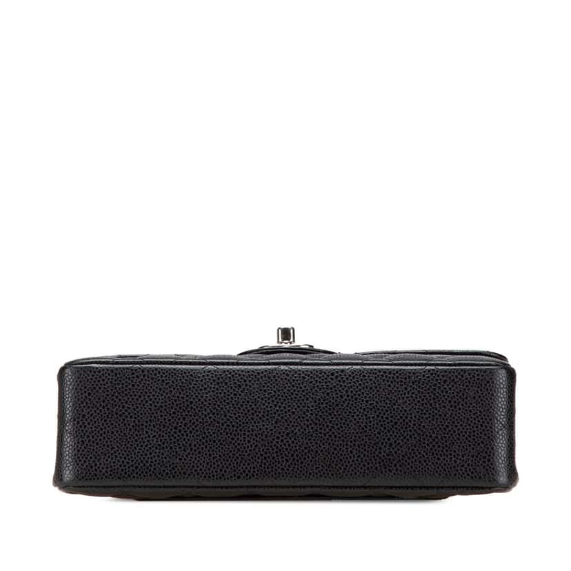 Chanel Medium Classic Caviar Double Flap Black Leather Good condition - Inside View