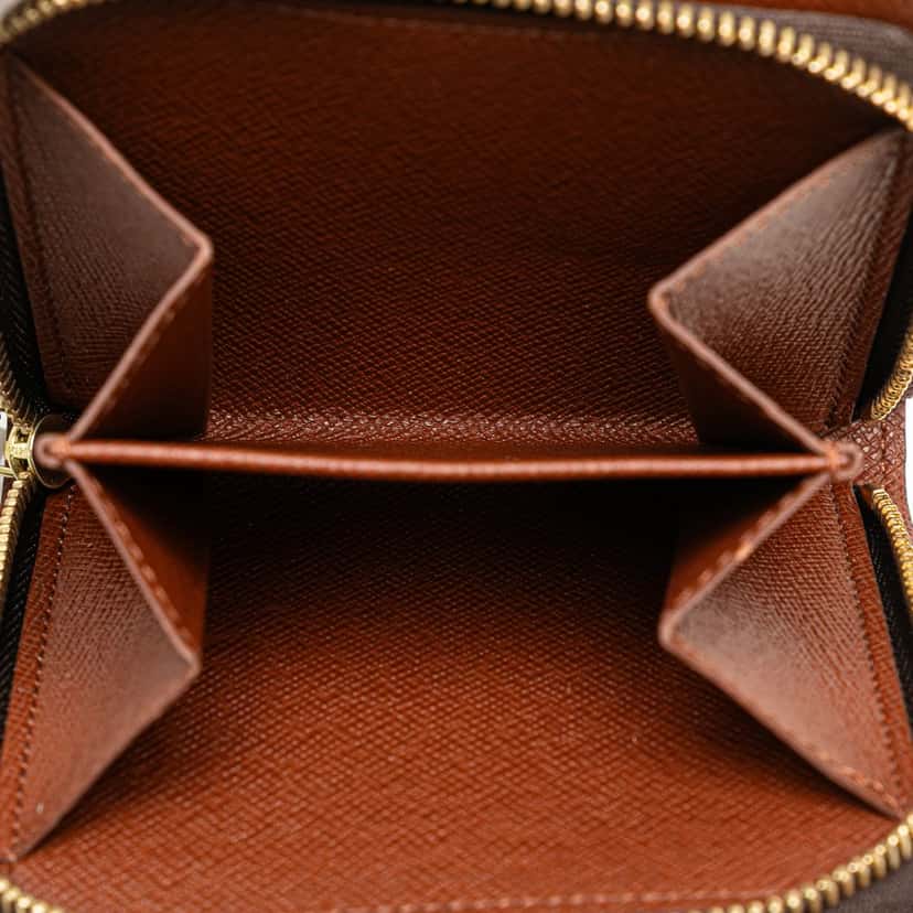 Louis Vuitton Monogram Bi-Fold Compact Wallet Brown Canvas Good condition - Box View