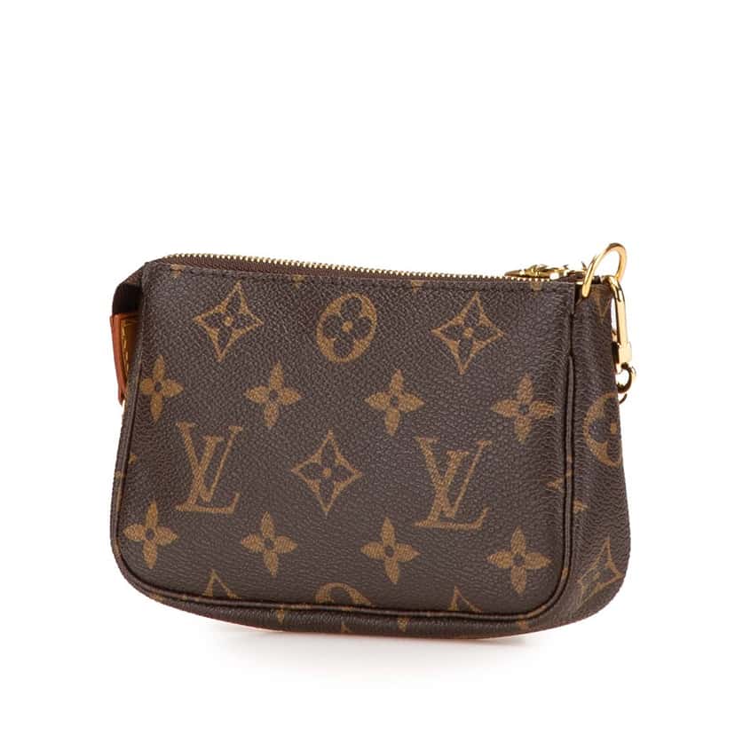 Louis Vuitton Monogram Mini Pochette Accessoires Brown Canvas Good condition - Back View