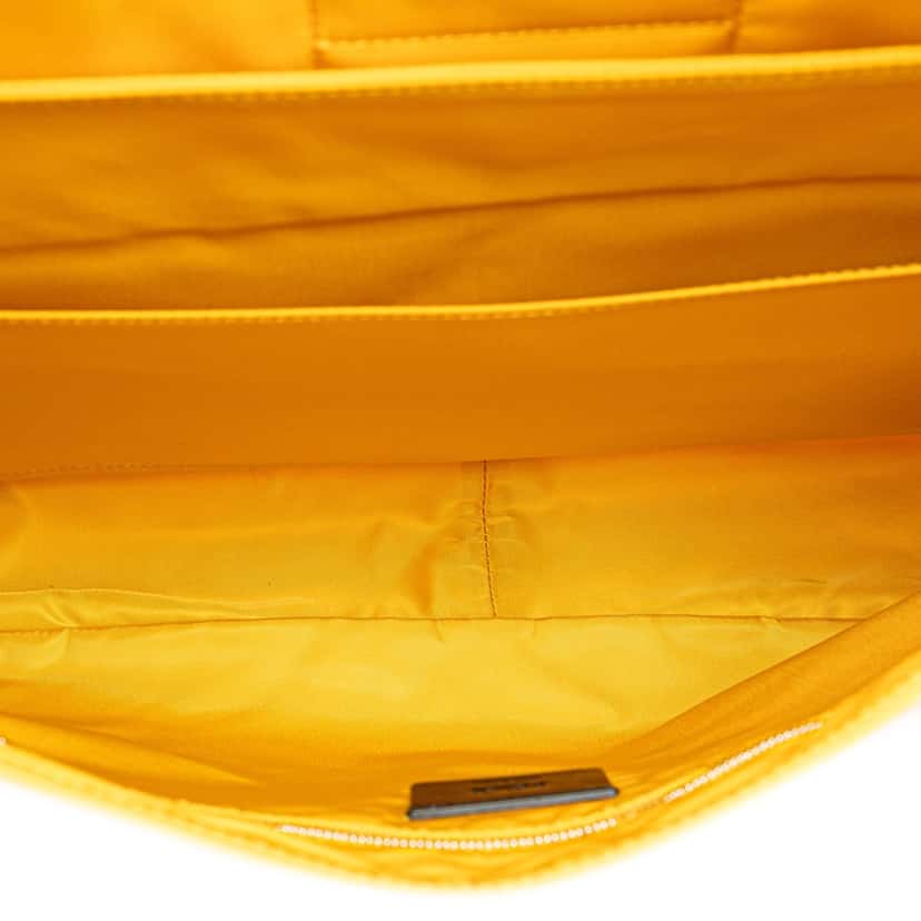 Fendi Large Econyl Nylon Baguette Satchel Yellow Good condition - Model View