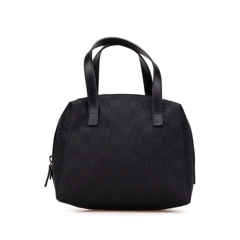Gucci GG Canvas Handbag Black Canvas Good condition - Front View