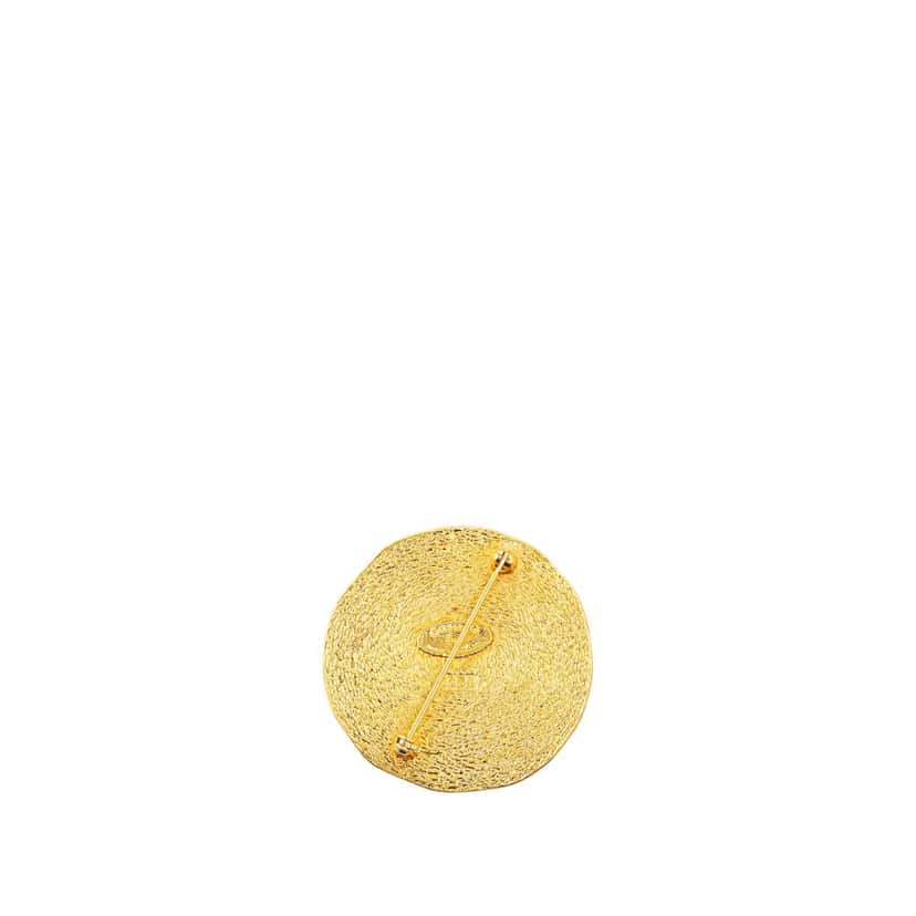 Chanel Gold Plated 31 Rue Cambon Brooch Gold Metal Good condition - Back View