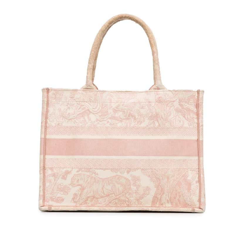 Dior Medium Toile de Jouy Book Tote Pink Canvas Good condition - Inside View