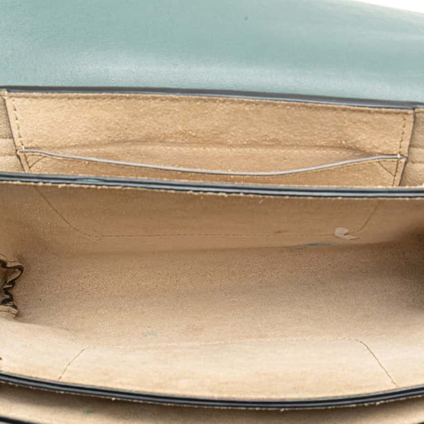 Chloé Small Suede and Calfskin Faye Crossbody Blue Leather Good condition - Model View