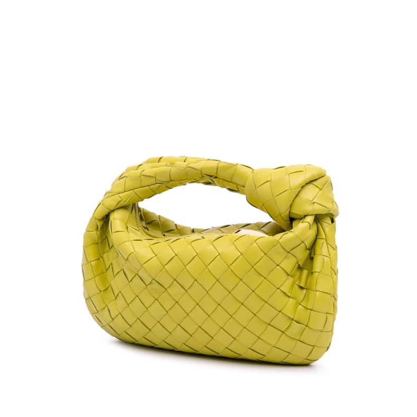Bottega Veneta Mini Nappa Intrecciato Jodie Yellow Leather Good condition - Back View