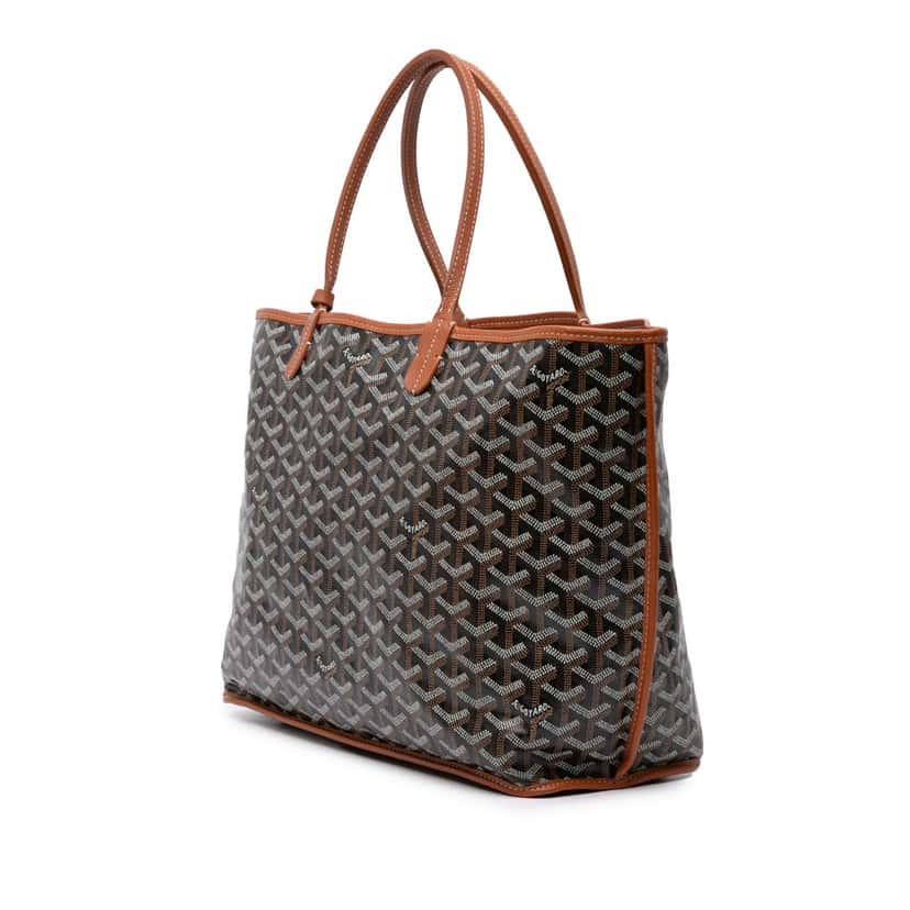 Goyard Goyardine Reversible Anjou PM Black Canvas Good condition - Back View