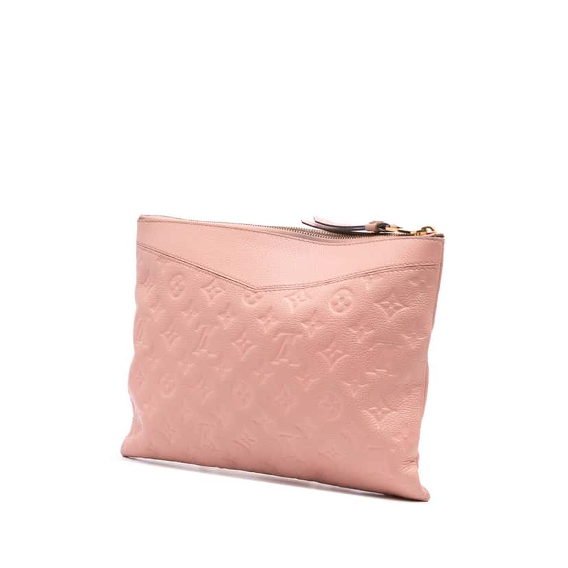Louis Vuitton Monogram Empreinte Daily Pouch Pink Leather Good condition - Back View