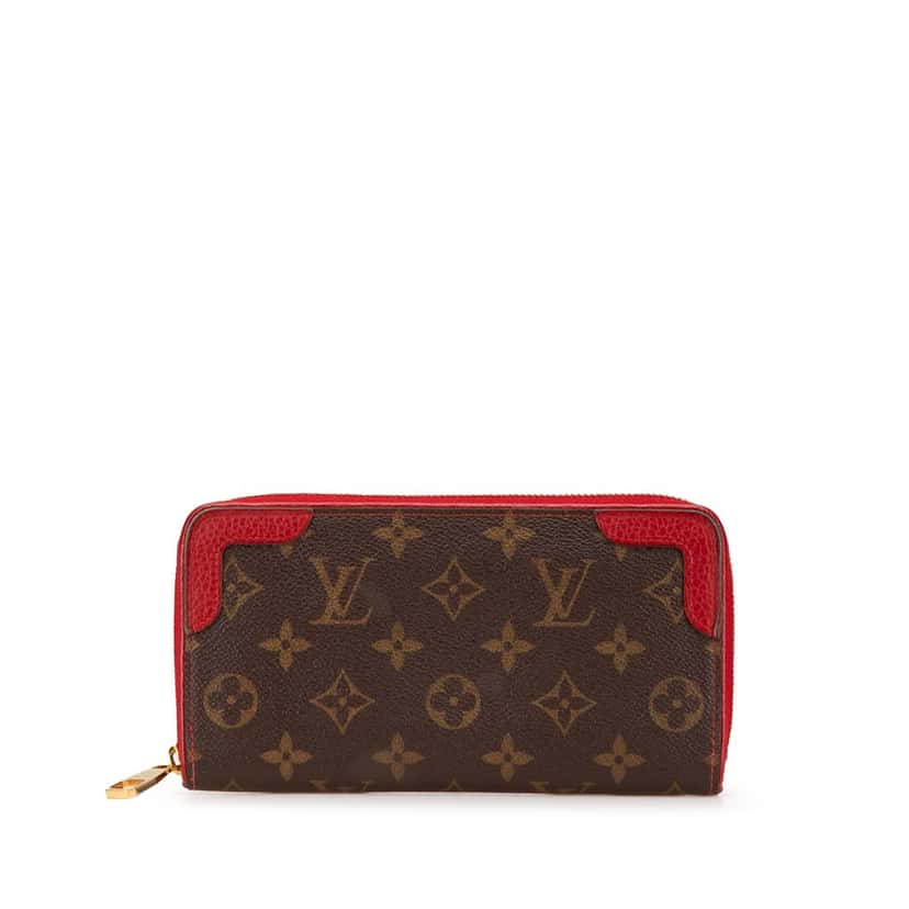Louis Vuitton Monogram Retiro Zippy Wallet Brown Canvas Good condition - Front View