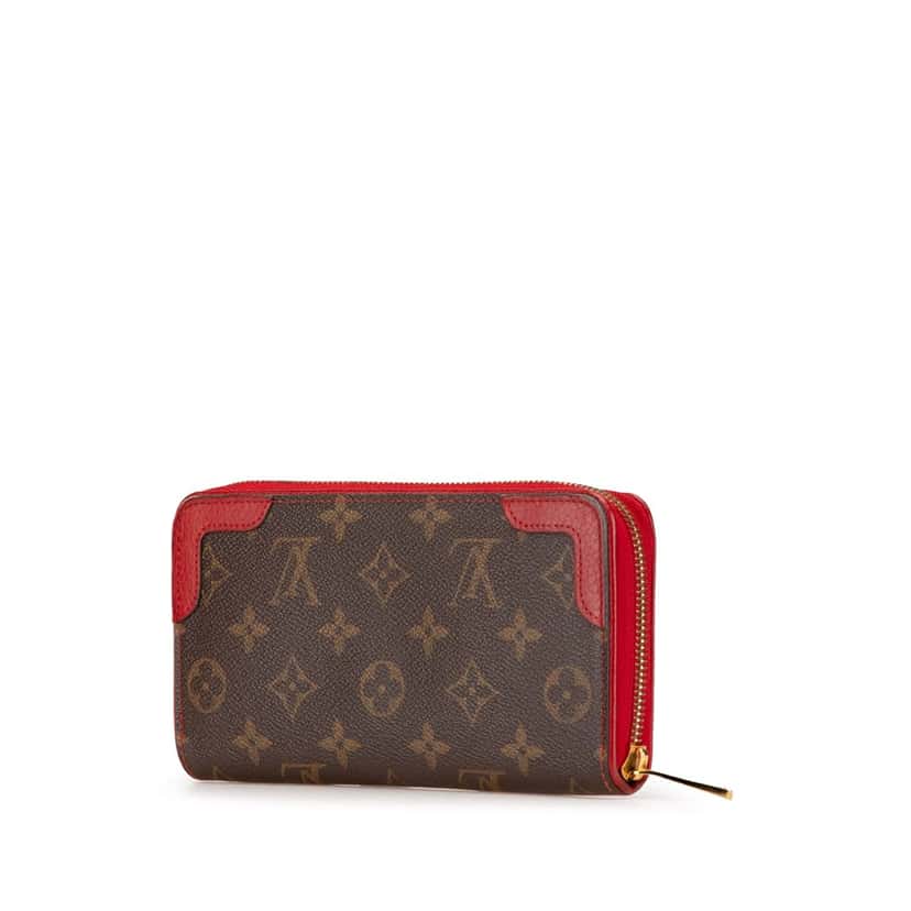 Louis Vuitton Monogram Retiro Zippy Wallet Brown Canvas Good condition - Back View