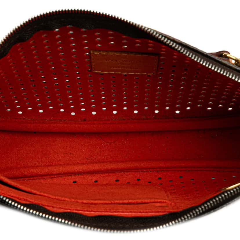 Louis Vuitton Monogram Perforated Pochette Accessoires Brown Canvas Good condition - Model View