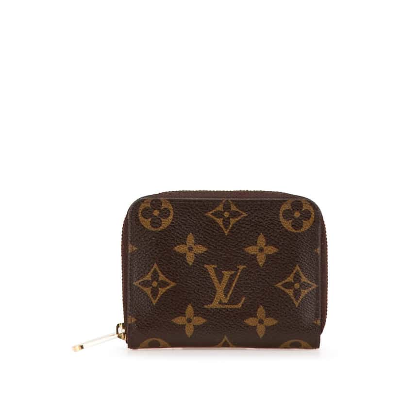 Louis Vuitton Monogram Zippy Coin Purse Brown Canvas Good condition - Front View
