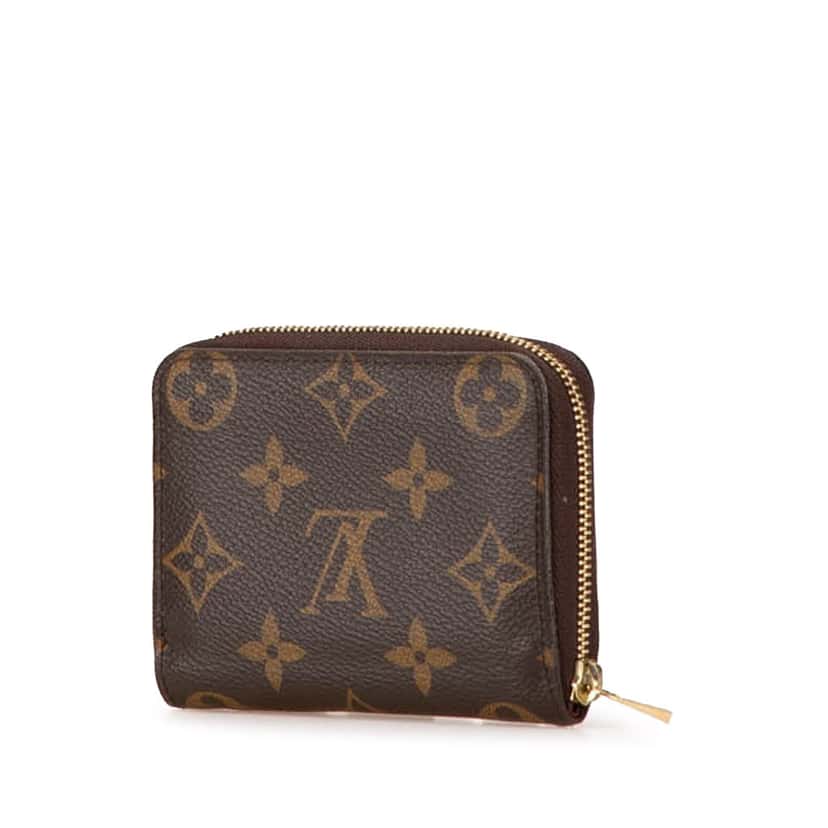Louis Vuitton Monogram Zippy Coin Purse Brown Canvas Good condition - Back View