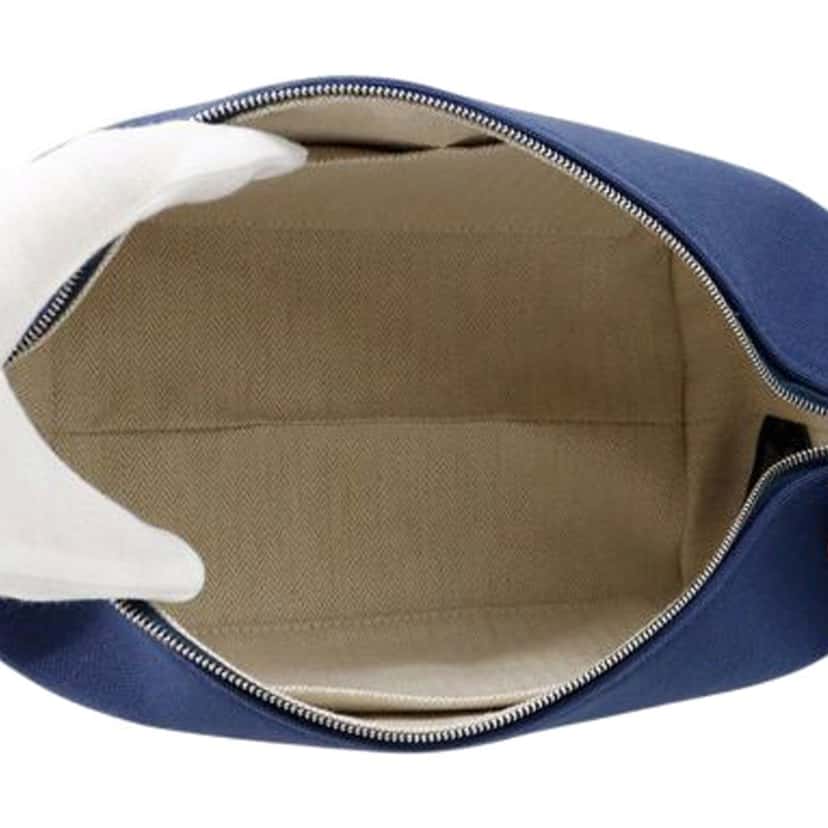 Hermès Small Canvas Bride A Brac Case Blue Canvas Very good condition - Model View