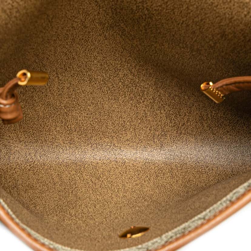 Dior Honeycomb Coated Canvas Crossbody Brown Canvas Good condition - Model View