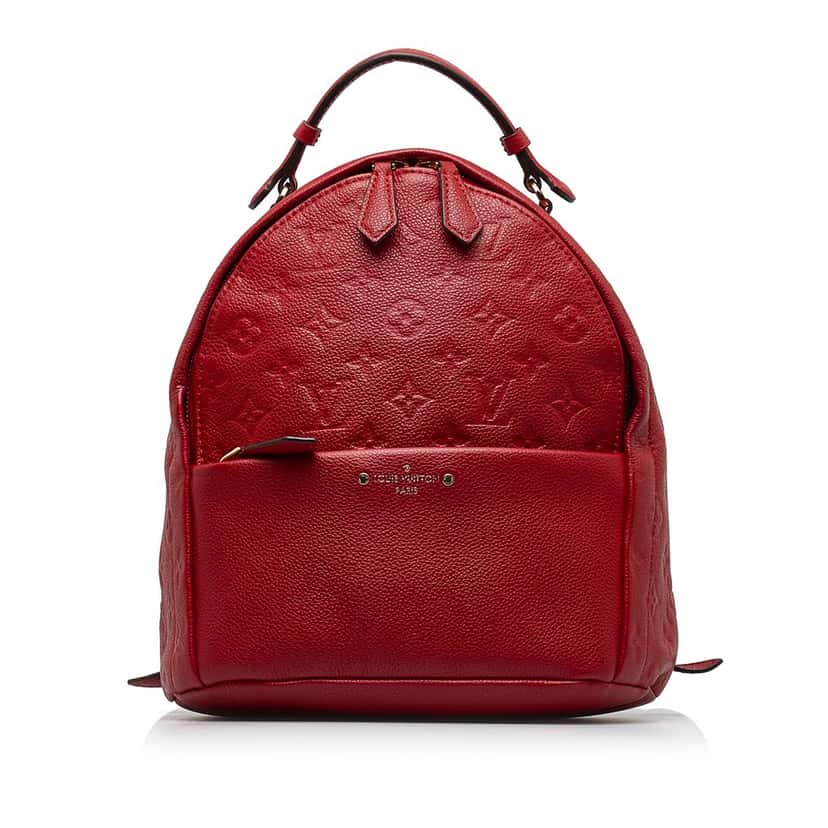 Louis Vuitton Monogram Empreinte Sorbonne Red Leather Good condition - Front View