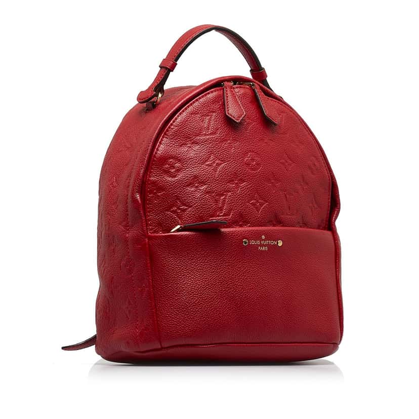 Louis Vuitton Monogram Empreinte Sorbonne Red Leather Good condition - Back View