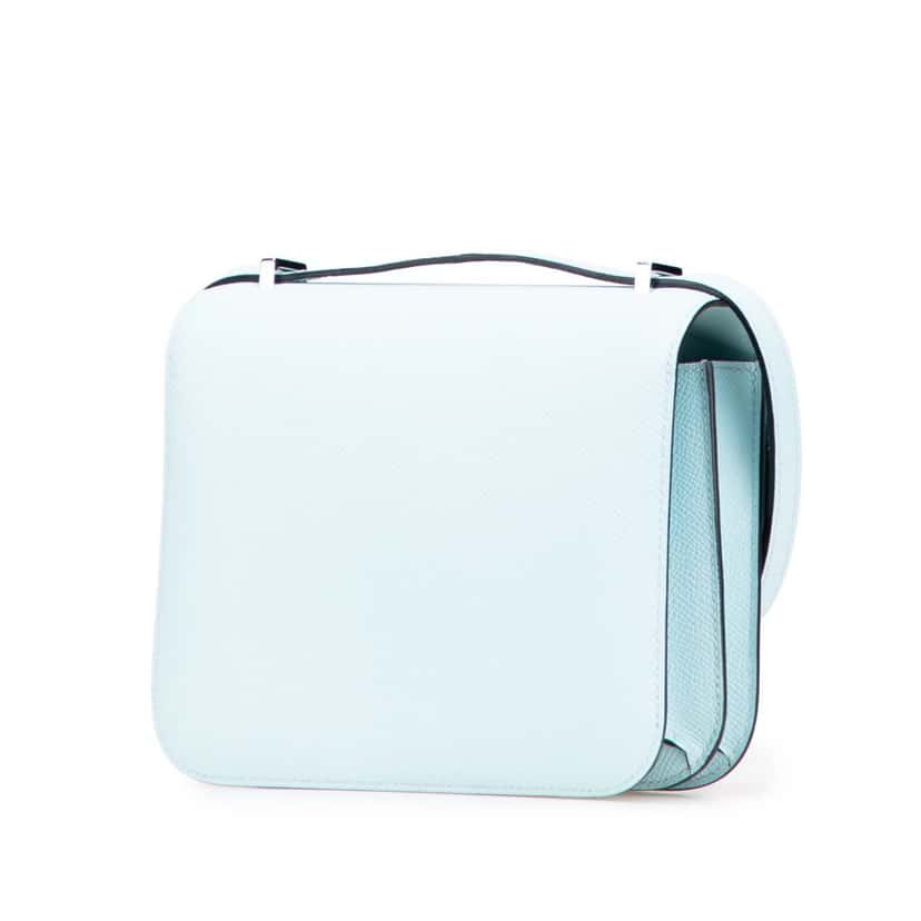 Hermès Mini Epsom Constance 18 Blue Leather Good condition - Back View