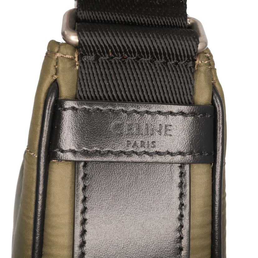 Celine Nylon Ava Shoulder Bag Green Good condition - Box View