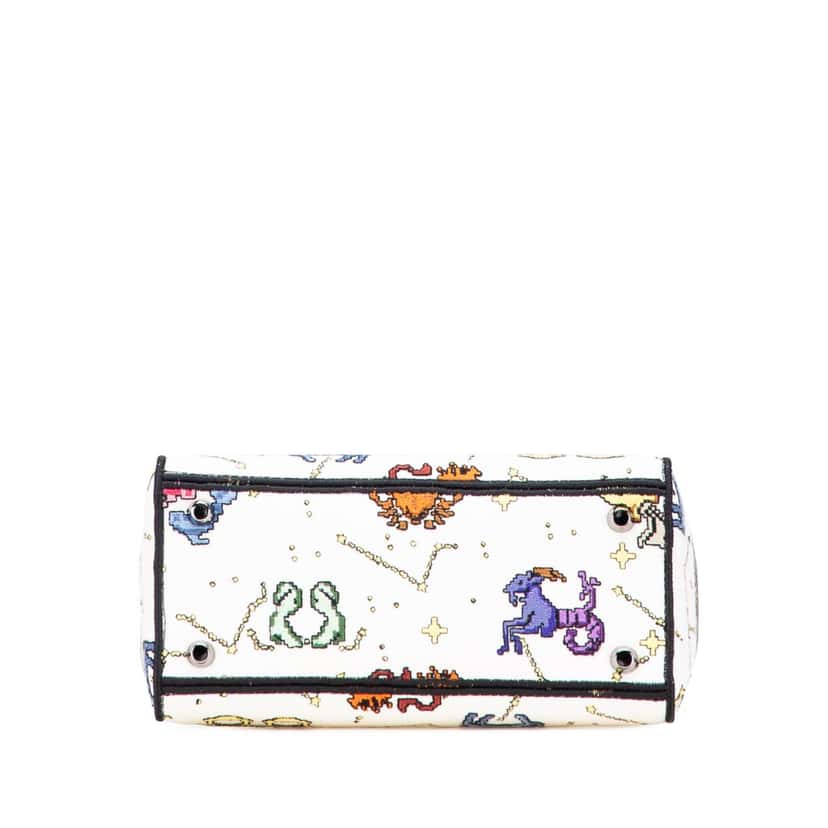 Dior Medium Embroidered Canvas Pixel Zodiac Lady D Lite White Canvas Good condition - Inside View