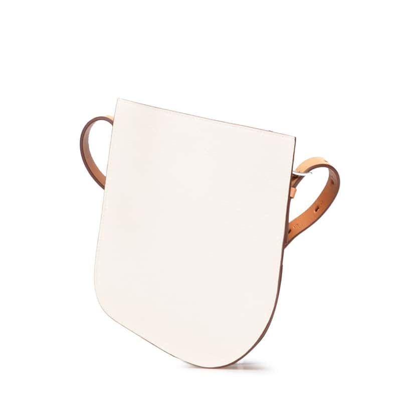 Hermès Togo Perspective Cavaliere 21 White Leather Good condition - Back View