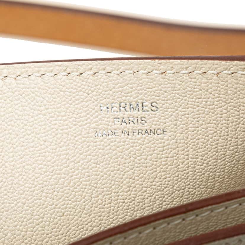 Hermès Togo Perspective Cavaliere 21 White Leather Good condition - Box View