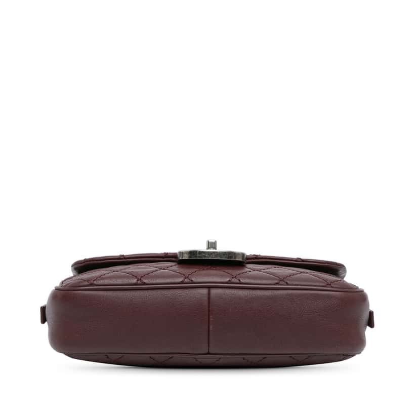 Chanel Paris Edinburgh Medium Calfskin Coco Sporran Flap Red Leather Good condition - Inside View
