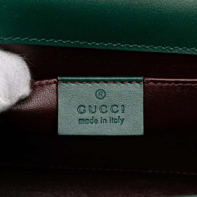 Gucci Small Leather Zumi Satchel Green Leather Good condition - Box View
