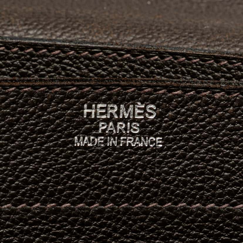 Hermès Togo Sac a Depeches 41 Brown Leather Good condition - Box View