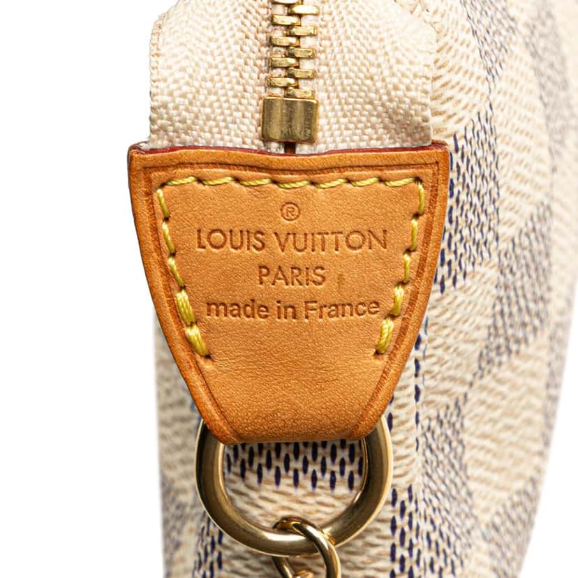 Louis Vuitton Damier Azur Mini Pochette Accessoires White Canvas Good condition - Box View