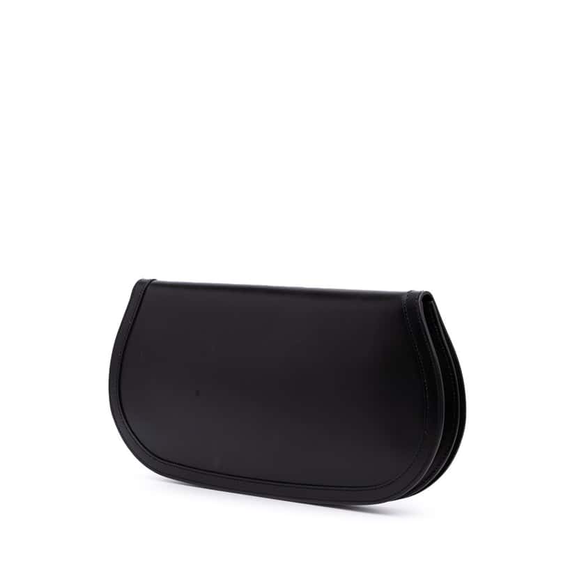 Versace Leather Greca Goddess Clutch Black Leather Good condition - Back View