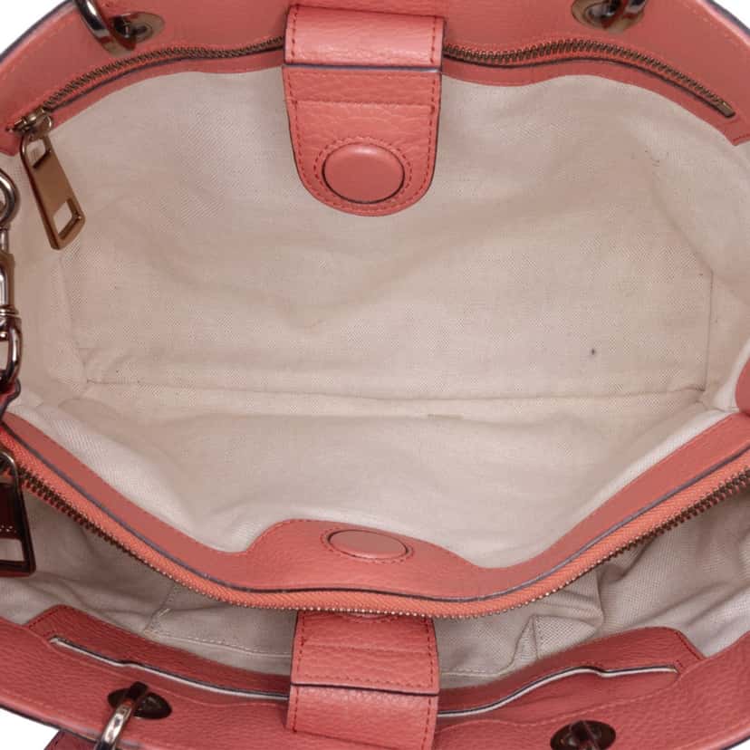 Gucci Medium Calfskin Bamboo Shopper Satchel Pink Leather Good condition - Model View
