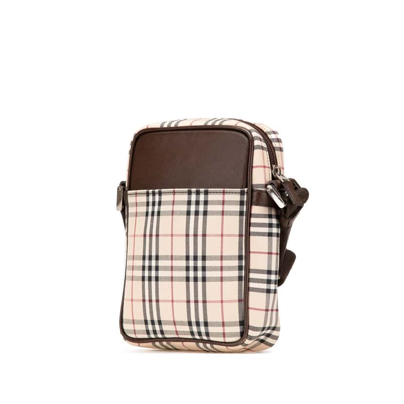 Burberry House Check Canvas Crossbody Brown Canvas Very good condition - Back View